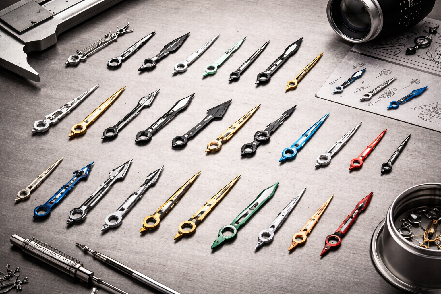 Custom watch hands