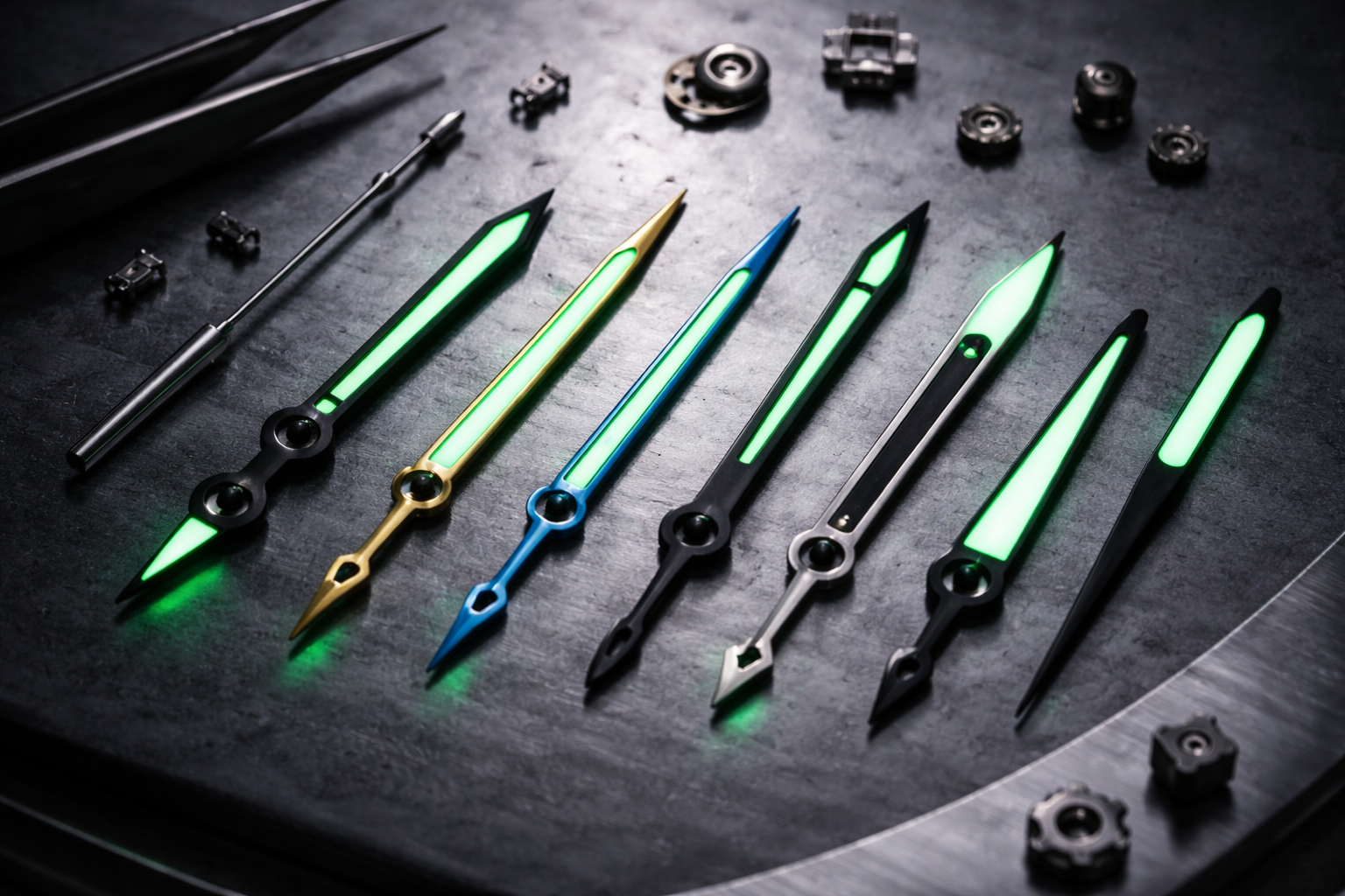 Luminous watch hands