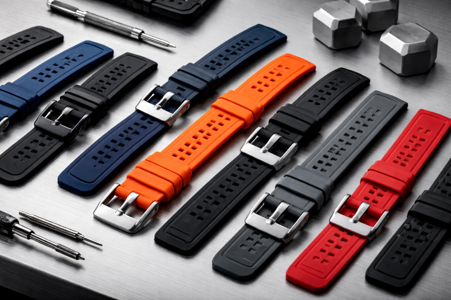 Silicone watch strap