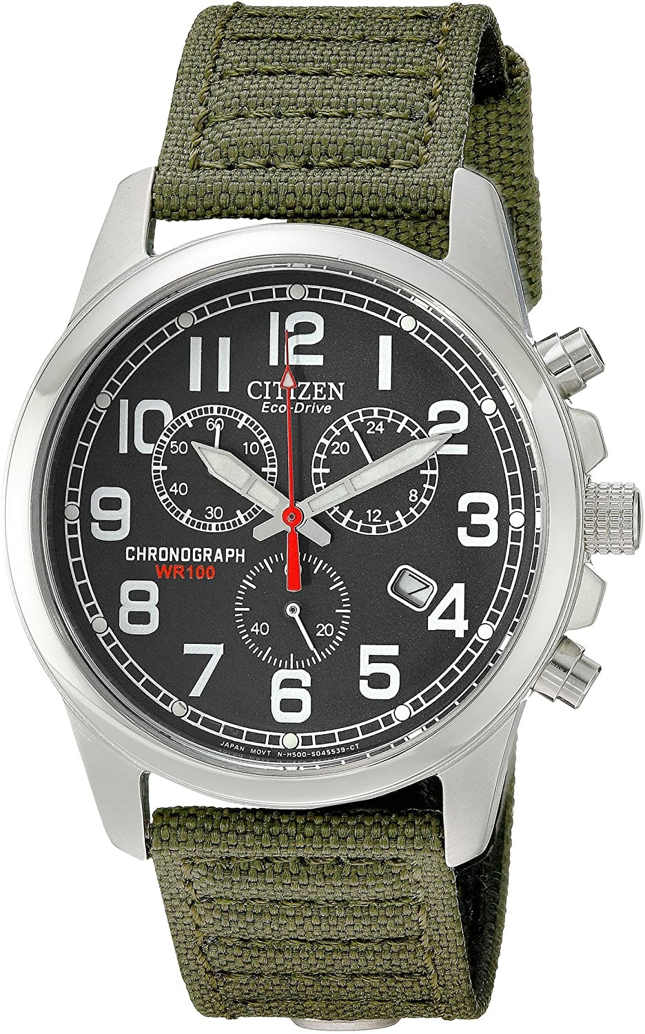 Citizen Watches Eco-Drive Chronograph Canvas Watch – AT0200-05E