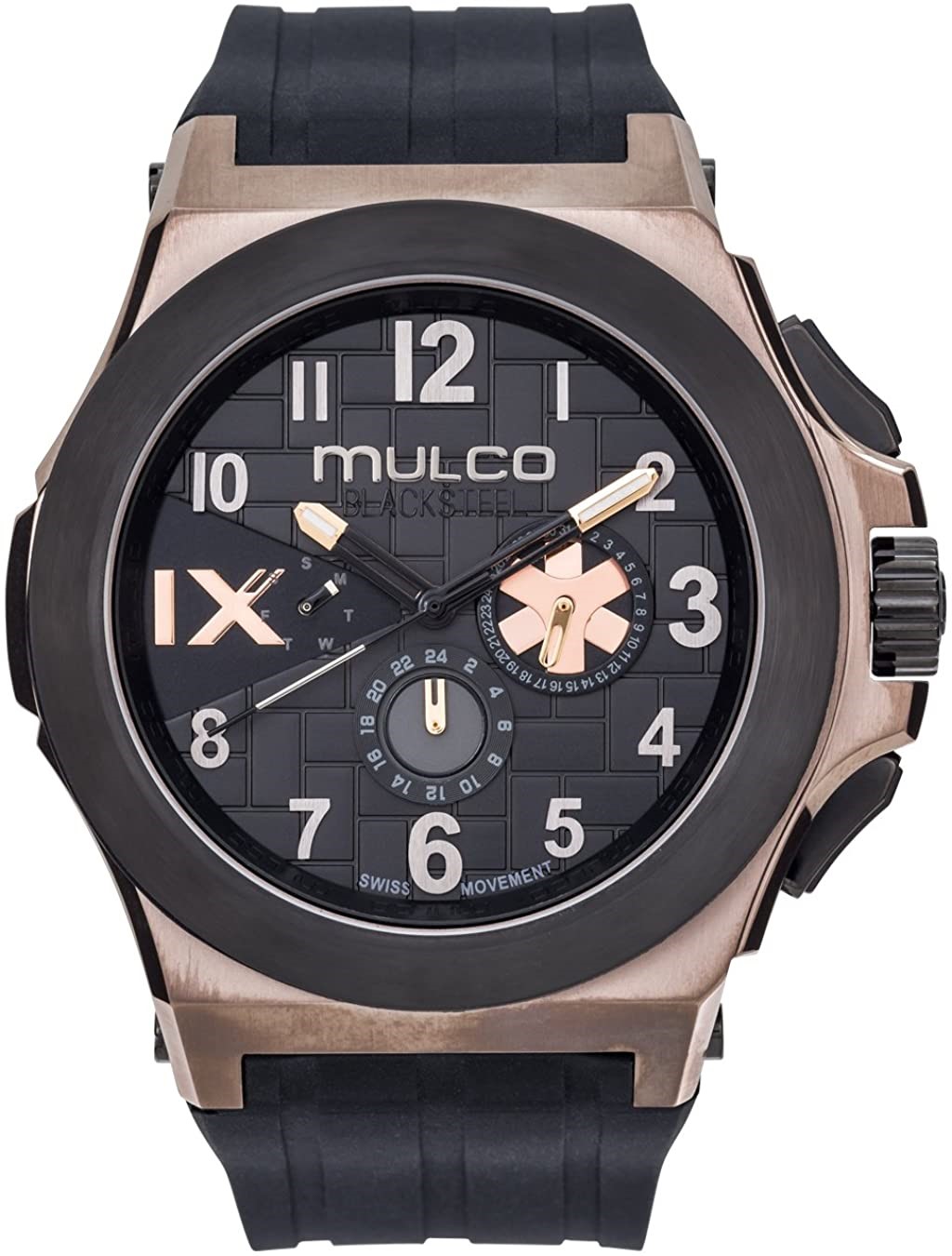 Mulco Blacksteel Swiss Multifunction Movement Men’s Watch