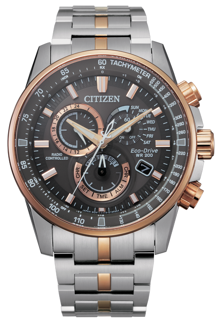 Men's Citizen Eco-Drive PCAT Chronograph Two-Tone Watch CB5886-58H