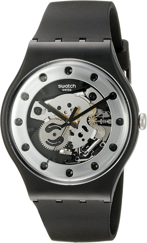 Swatch Unisex SUOZ147 Silver Glam Watch
