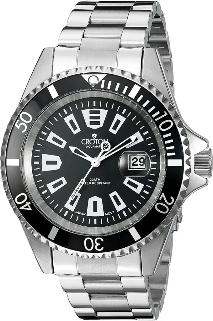 CROTON Aquamatic Men's CA301282BKBK Quartz Watch